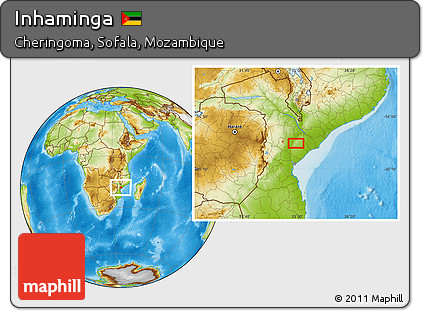 Physical Location Map of Inhaminga