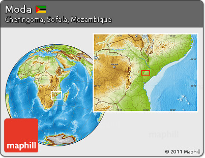 Physical Location Map of Moda