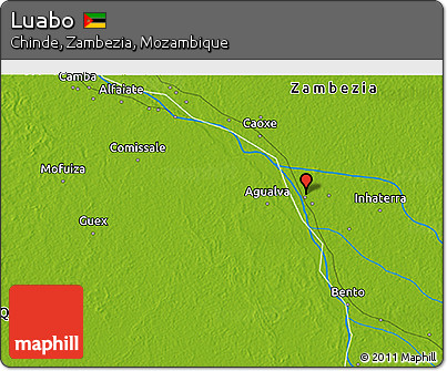 Physical 3D Map of Luabo