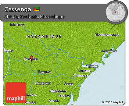 Physical 3D Map of Cassenga