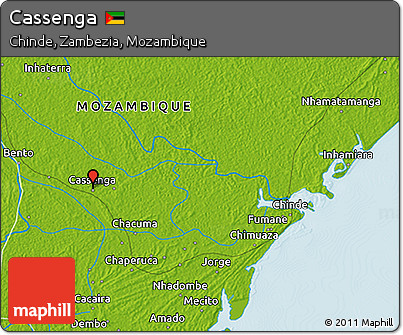 Physical 3D Map of Cassenga