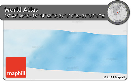 Physical Panoramic Map of the Area around 18° 31' 34" S, 37° 28' 30" E