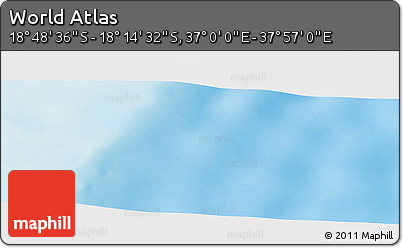 Physical Panoramic Map of the Area around 18° 31' 34" S, 37° 28' 30" E