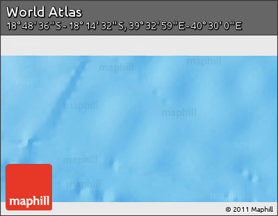 Shaded Relief 3D Map of the Area around 18° 31' 34" S, 40° 1' 29" E