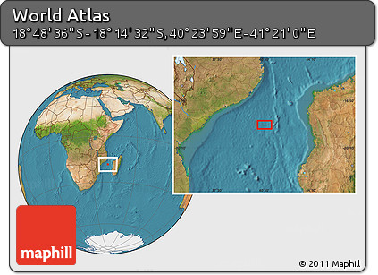 Satellite Location Map of the Area around 18° 31' 34" S, 40° 52' 30" E