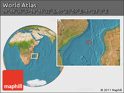 Satellite Location Map of the Area around 18° 31' 34" S, 40° 52' 30" E
