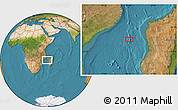 Satellite Location Map of the area around 18° 31' 34" S, 41° 43' 30" E