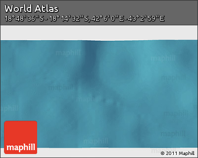Satellite 3D Map of the Area around 18° 31' 34" S, 42° 34' 30" E