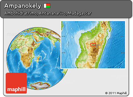 Physical Location Map of Ampanokely