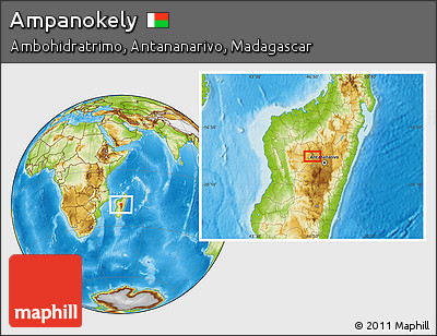 Physical Location Map of Ampanokely