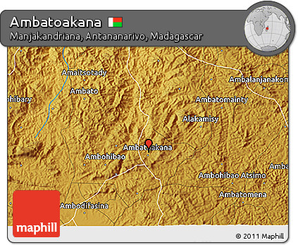 Physical 3D Map of Ambatoakana