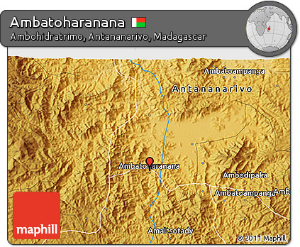 Physical 3D Map of Ambatoharanana