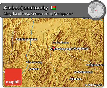 Physical 3D Map of Ambohijanakomby