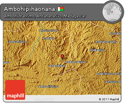 Physical 3D Map of Ambohipihaonana