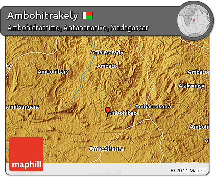 Physical 3D Map of Ambohitrakely