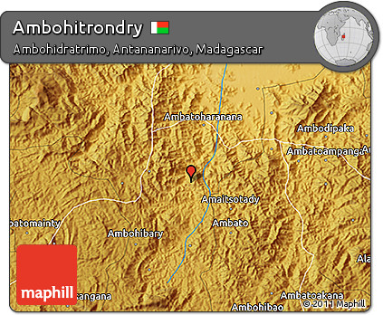 Physical 3D Map of Ambohitrondry
