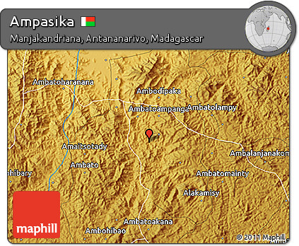 Physical 3D Map of Ampasika