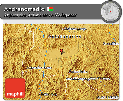 Physical 3D Map of Andranomadio