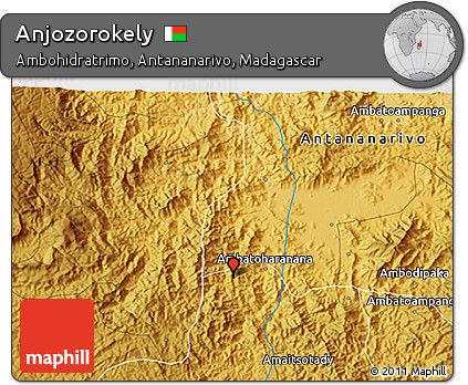 Physical 3D Map of Anjozorokely