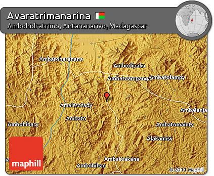 Physical 3D Map of Avaratrimanarina