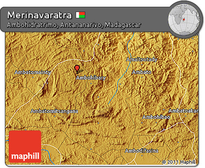 Physical 3D Map of Merinavaratra