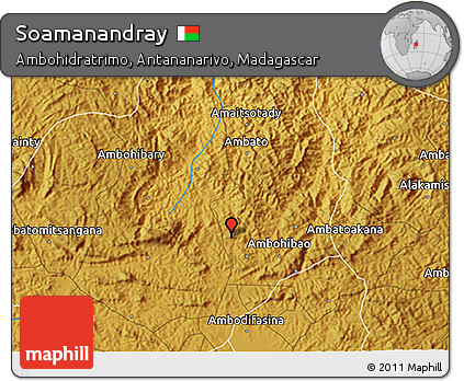 Physical 3D Map of Soamanandray