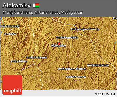 Physical 3D Map of Alakamisy