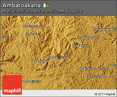Physical 3D Map of Ambatoakana