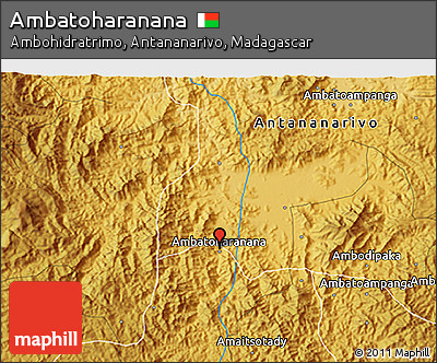 Physical 3D Map of Ambatoharanana