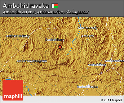 Physical 3D Map of Ambohidravaka