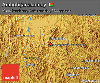 Physical 3D Map of Ambohijanakomby