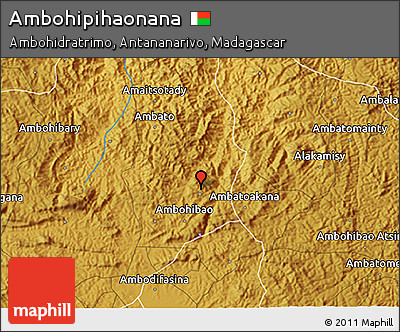 Physical 3D Map of Ambohipihaonana