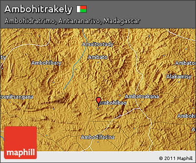 Physical 3D Map of Ambohitrakely