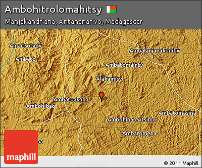 Physical 3D Map of Ambohitrolomahitsy