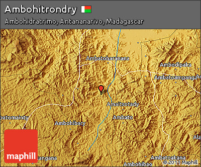 Physical 3D Map of Ambohitrondry
