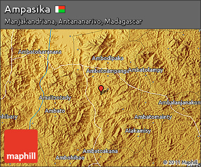Physical 3D Map of Ampasika