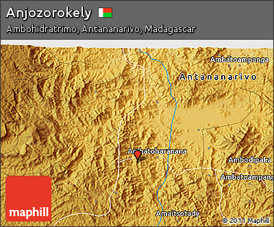 Physical 3D Map of Anjozorokely