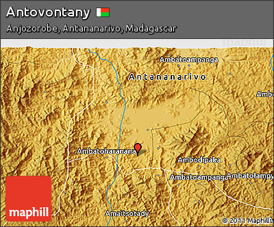 Physical 3D Map of Antovontany