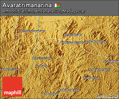 Physical 3D Map of Avaratrimanarina