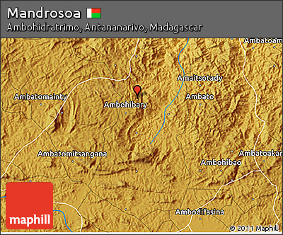 Physical 3D Map of Mandrosoa