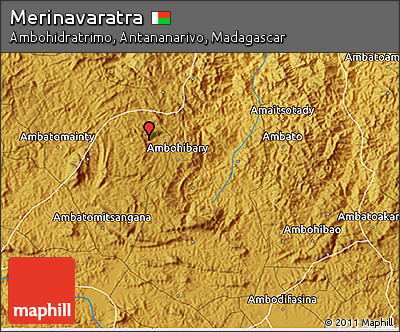 Physical 3D Map of Merinavaratra