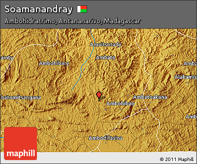 Physical 3D Map of Soamanandray