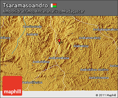 Physical 3D Map of Tsaramasoandro
