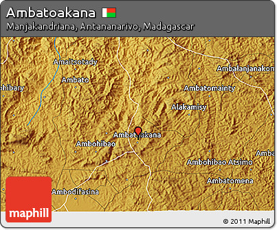 Physical 3D Map of Ambatoakana