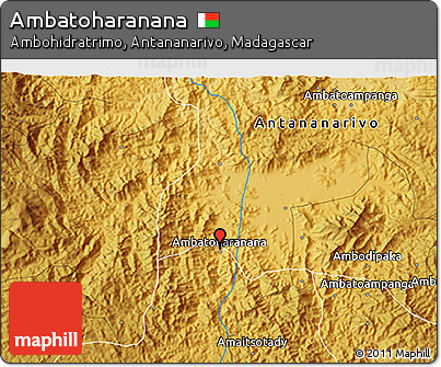 Physical 3D Map of Ambatoharanana