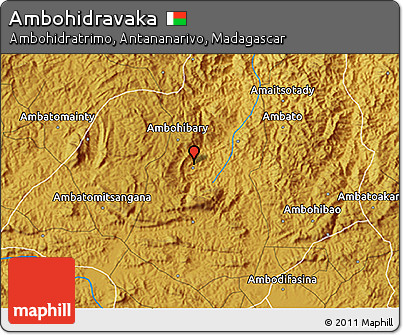 Physical 3D Map of Ambohidravaka