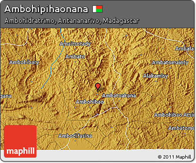 Physical 3D Map of Ambohipihaonana