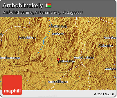 Physical 3D Map of Ambohitrakely