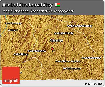 Physical 3D Map of Ambohitrolomahitsy