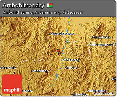 Physical 3D Map of Ambohitrondry
